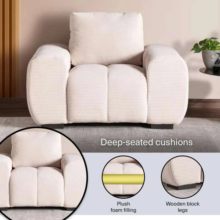 Nacro Single Seater Sofa - Beige