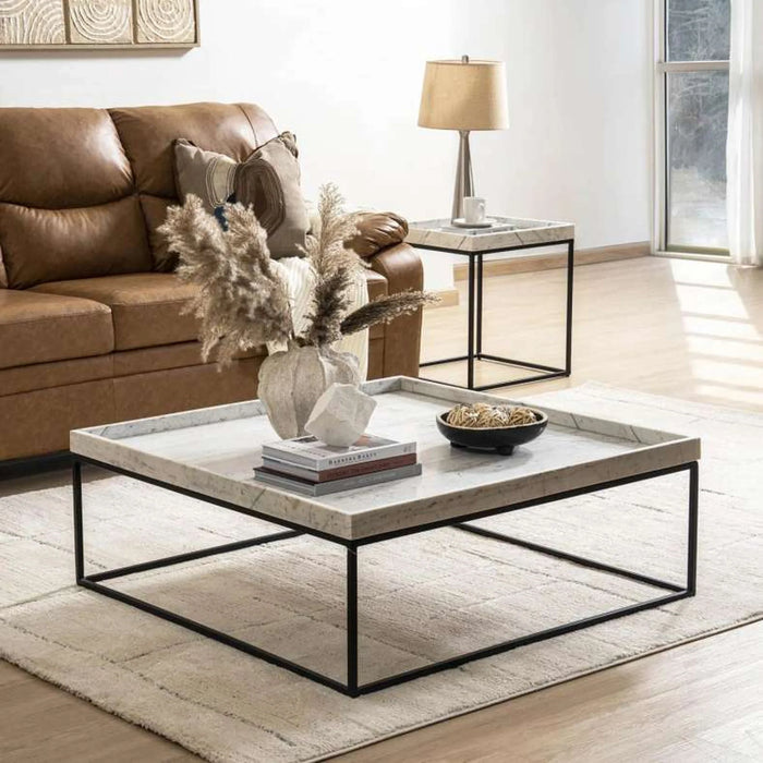 Nagoya Coffee Table Marble - White Black