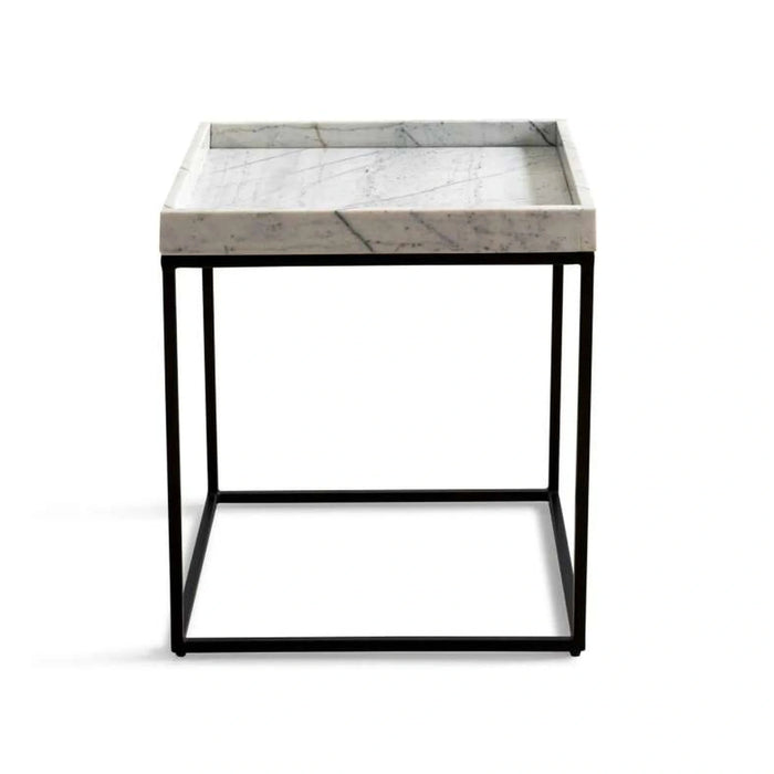 Nagoya End Table Marble - White Black