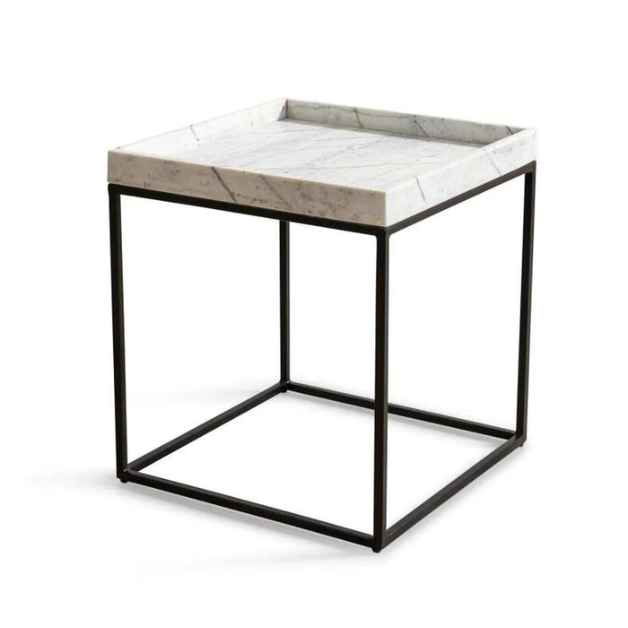 Nagoya End Table Marble - White Black