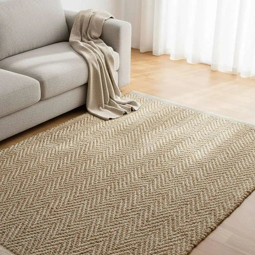 Nagumi Handwoven Jute & Cotton Dhurrie 120X180Cm - Natural Pan Home