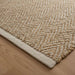 Nagumi Handwoven Jute & Cotton Dhurrie 120X180Cm - Natural Pan Home