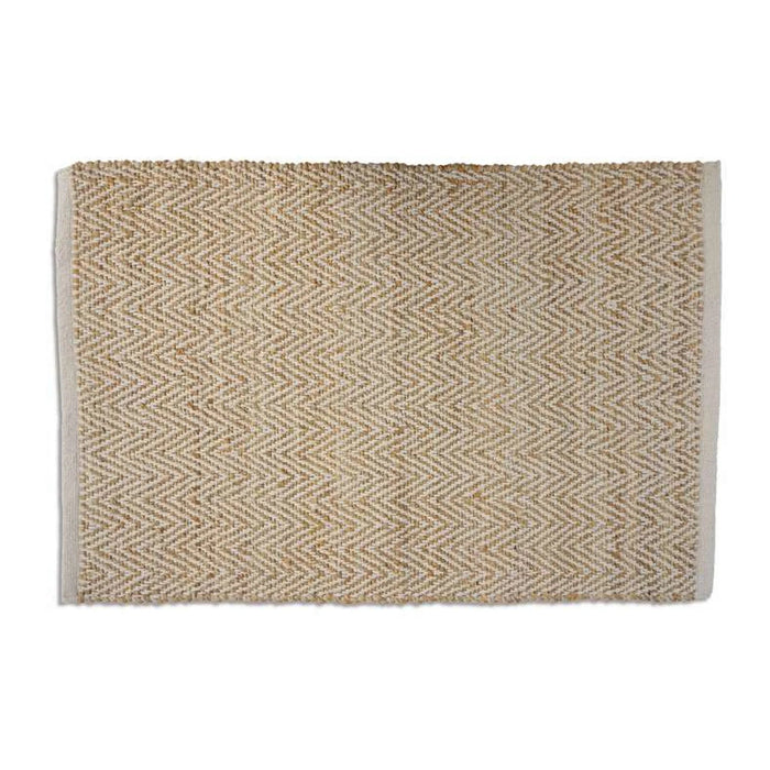 Nagumi Handwoven Jute & Cotton Dhurrie 120X180Cm - Natural Pan Home