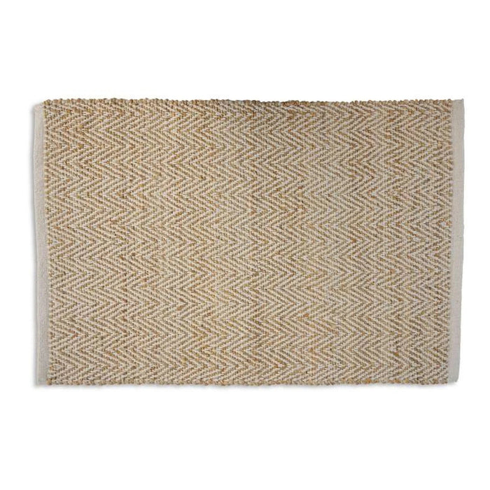 Nagumi Handwoven Jute & Cotton Dhurrie 60X90Cm - Natural Pan Home