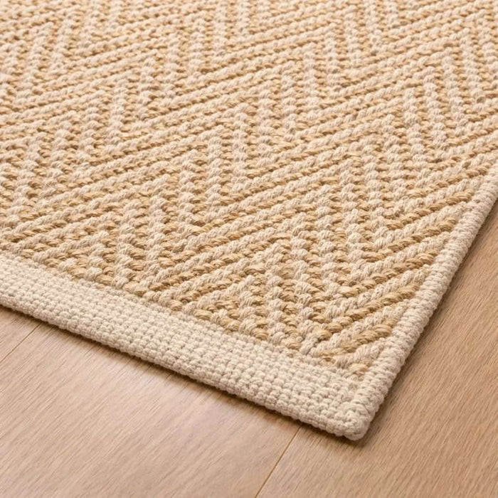 Nagumi Handwoven Jute & Cotton Dhurrie 90X150Cm - Natural Pan Home