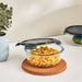 Nardo Borosilicate Glass Round Food Container 900Ml -Clear Pan Home