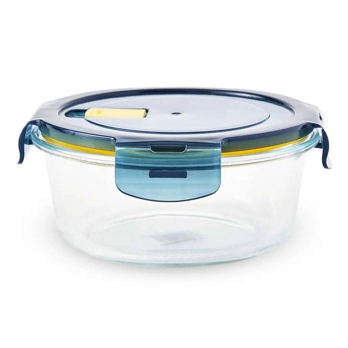 Nardo Borosilicate Glass Round Food Container 900Ml -Clear Pan Home