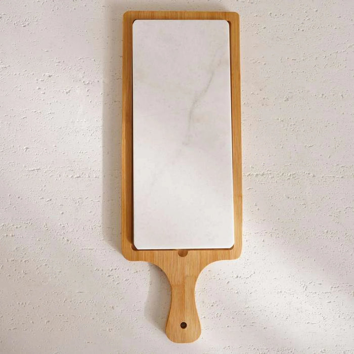 Natura 2-Piece Rectangular Serving Platter 50X20X2Cm -Natural & White