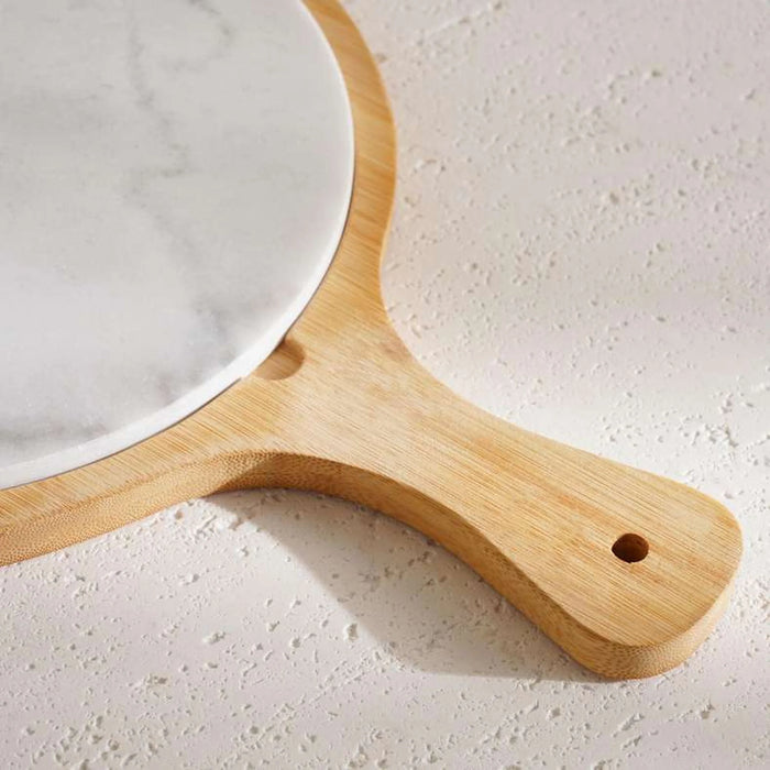 Natura 2-Piece Round Serving Platter 40X28X2Cm -Natural & White