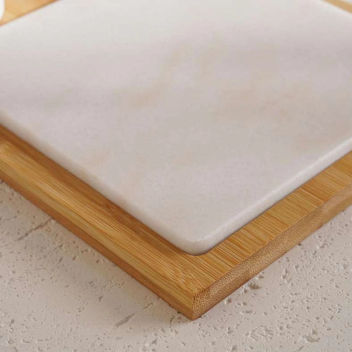 Natura 4-Piece Serving Set 28X21X3Cm -Natural & White