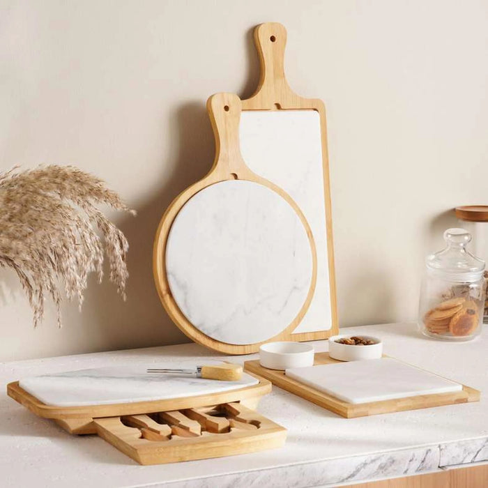 Natura 4-Piece Serving Set 28X21X3Cm -Natural & White