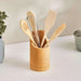 Natura 5-Piece Bamboo Kitchen Utensils Set With Holder - Natural Pan Home