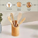 Natura 5-Piece Bamboo Kitchen Utensils Set With Holder - Natural Pan Home