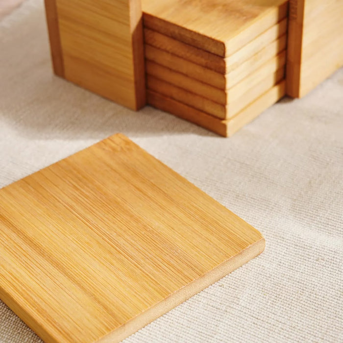Natura 6-Piece Bamboo Coaster 10X10X1Cm - Natural
