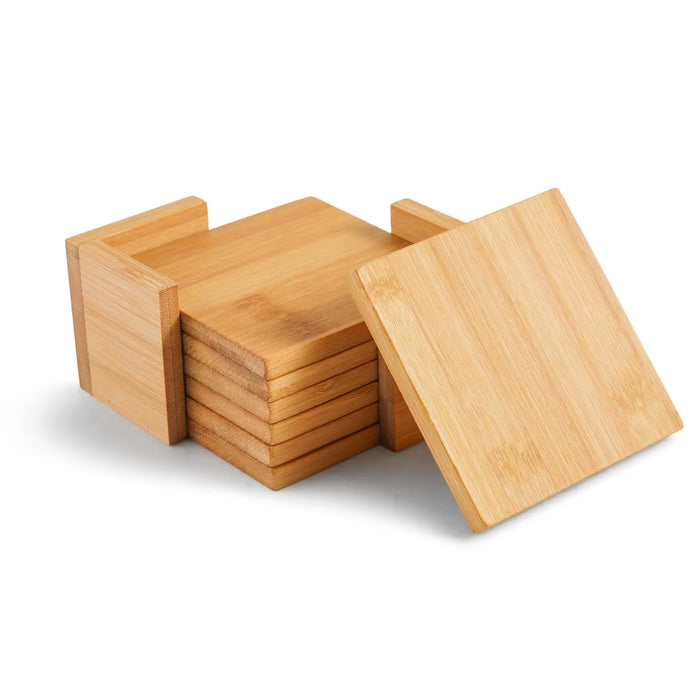 Natura 6-Piece Bamboo Coaster 10X10X1Cm - Natural