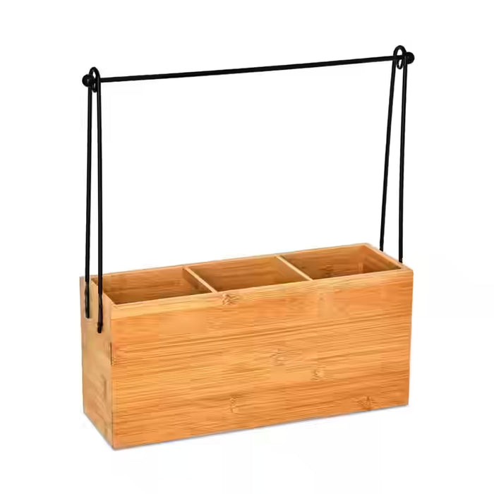 Natura Bamboo Caddy With Kitchen Roll Holder 32X10X30Cm - Natural