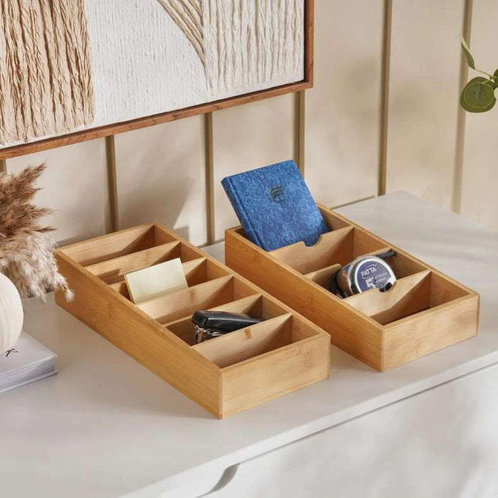 Natura Bamboo Drawer Organizer 30X15X7Cm -Natural