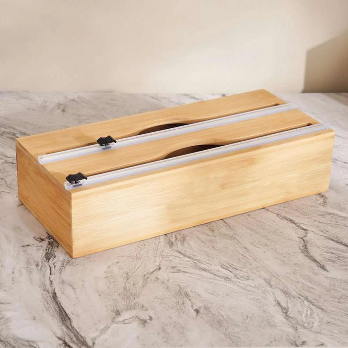 Natura Bamboo Foil And Wrap Dispenser Organizer 33X14.5X7.5Cm -Natural