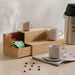 Natura Bamboo Mug Stand With Tea Bag Coffee Capsule Storage 15Cm - Natural Pan Home