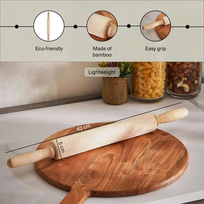 Natura Bamboo Rolling Pin Dia5X43Cm - Natural