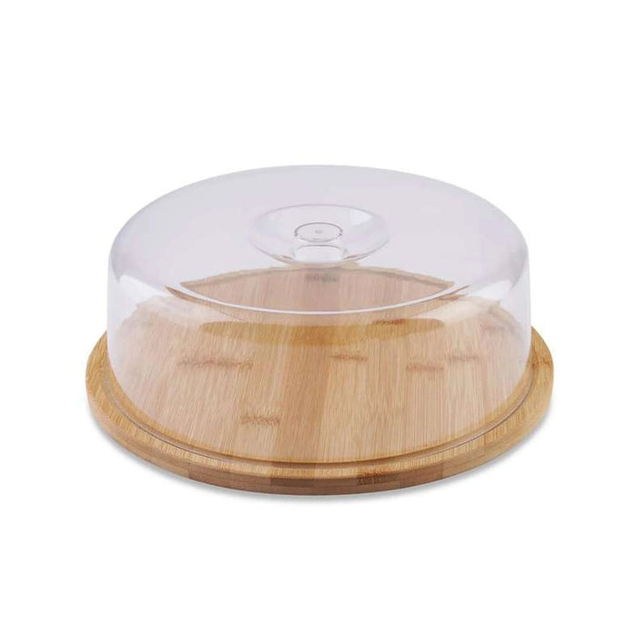 Natura Bamboo Round Cheese Dome 28X10Cm - Natural Pan Home
