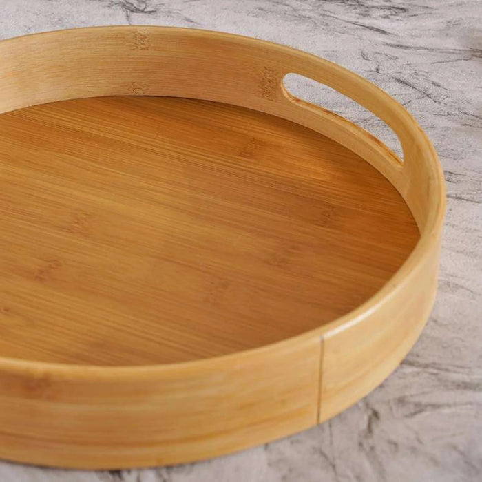 Natura Bamboo Round Serving Tray Dia30X5Cm -Natural Pan Home