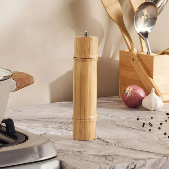 Natura Bamboo Salt & Pepper Mill 5X5X21Cm -Natural Pan Home