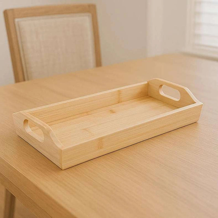 Bamboo Serving Tray 7Cm - Natural Pan Home