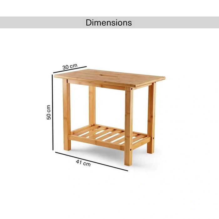 Natura Bamboo Stool 50X30X41Cm - Natural