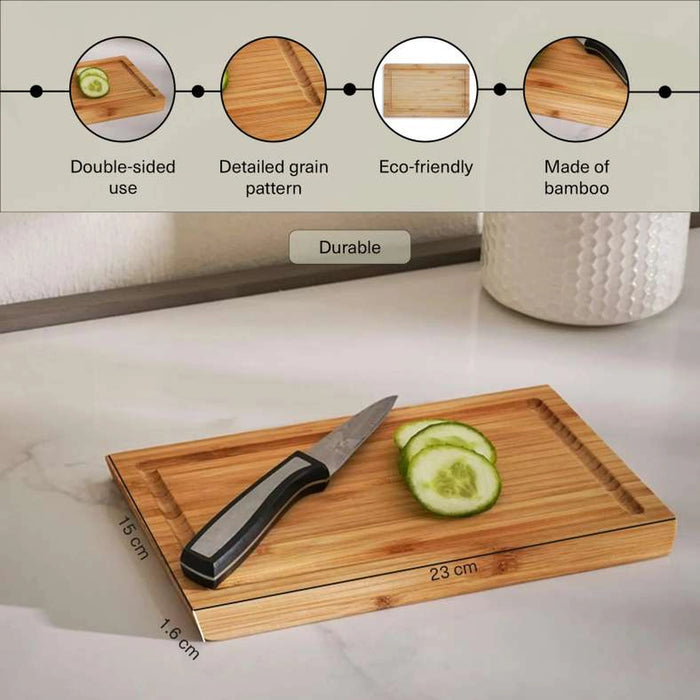 Natura Bamboo Two Side Cutting Board 1.6Cm - Natural