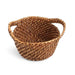 Natura Rattan Basket With Handle Dia17X7.6Cm - Honey Brown Pan Home