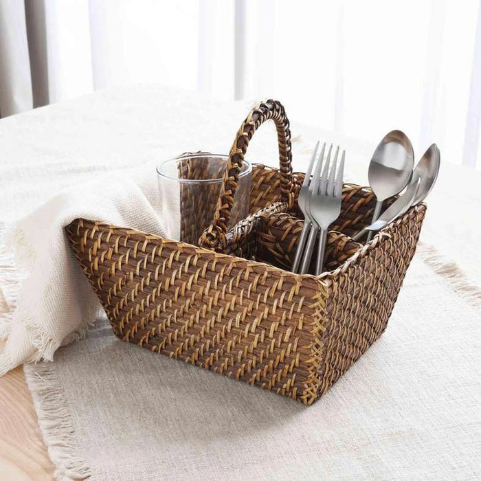 Natura Rattan Caddy 25X20X14Cm - Honey Brown