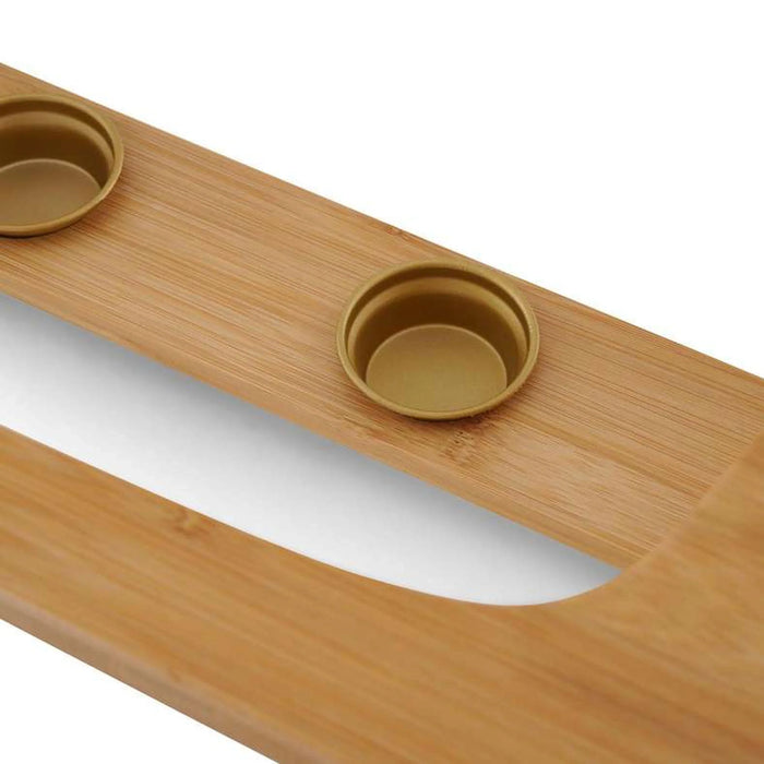 Natura Rectangular Food Warmer With Bamboo Stand 3L - White