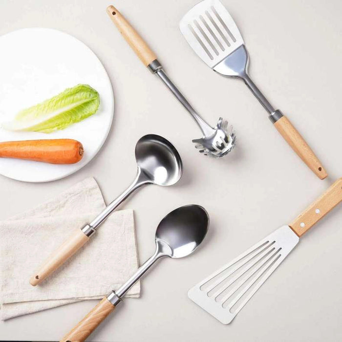 Natura Slotted Turner - Natural Pan Home