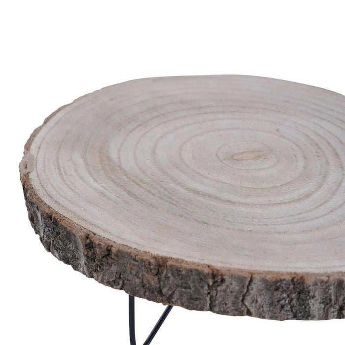 Natura Wooden Decorative Stand 25X25X11 Cm - Natural