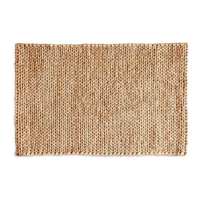 Natural Braid Handwoven Jute And Hemp Dhurrie 60X90Cm - Natural Pan Home