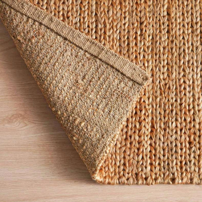 Natural Braided Jute And Hemp Hand Woven Dhurrie 90X150Cm - Natural Pan Home