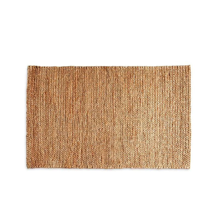 Natural Braided Jute And Hemp Hand Woven Dhurrie 90X150Cm - Natural Pan Home