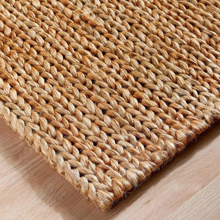 Natural Braided Jute And Hemp Hand Woven Rug 160X230Cm - Natural Pan Home