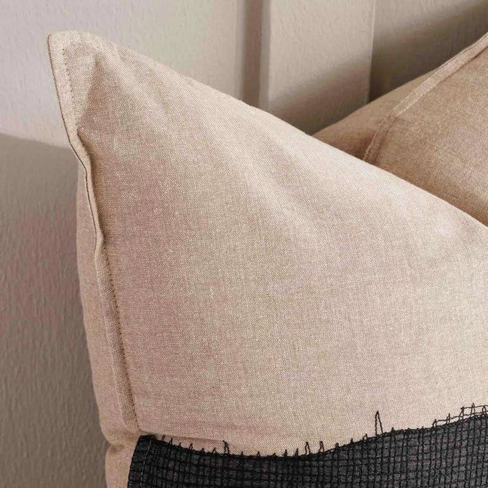 Navaho Embellished Down Alternative Filled Cushion 50X50Cm - Black Pan Home