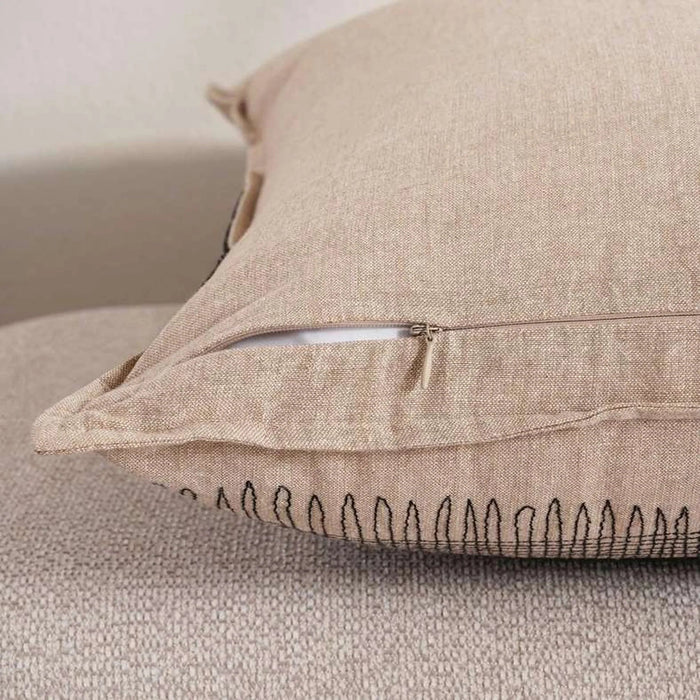 Navaho Embellished Down Alternative Filled Cushion 50X50Cm - Black Pan Home