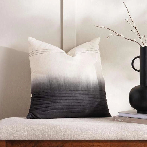 Navaho Ombre Down Alternative Filled Cushion 50X50Cm - Black Pan Home