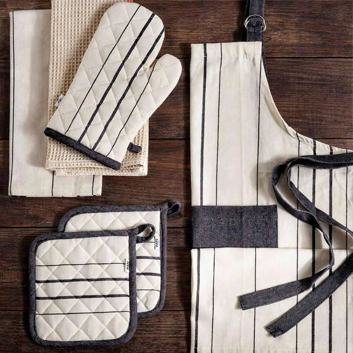 Nayara Stripe 2Piece Kitchen Towel Set 50X70Cm - Black