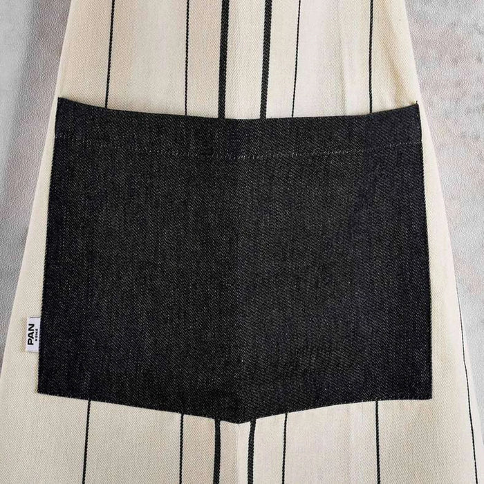 Nayara Stripe Apron 63X79Cm - Black