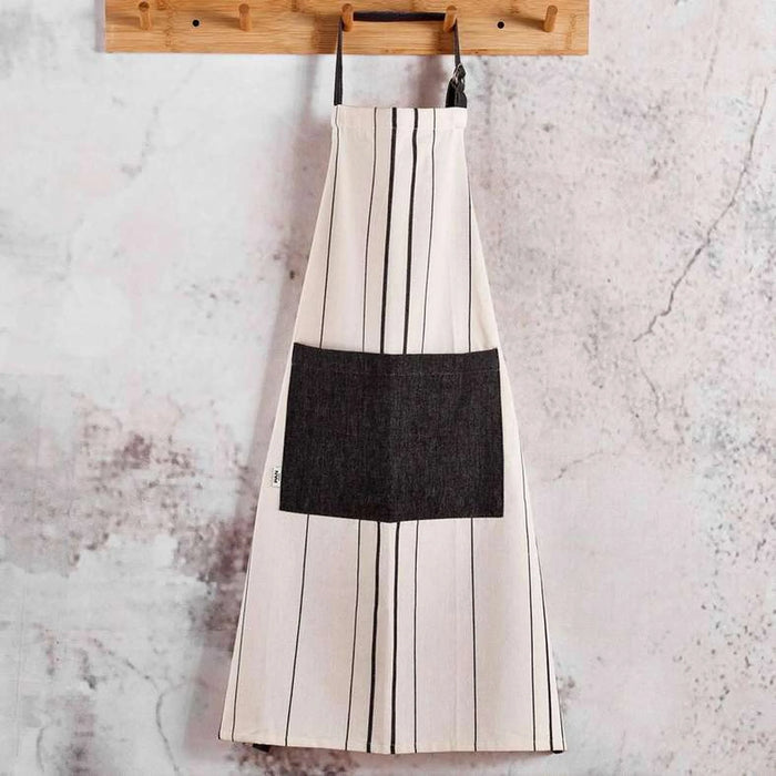 Nayara Stripe Apron 63X79Cm - Black