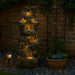 Nebraska Polyresin Fountain 55X41X147Cm- Grey Pan Home