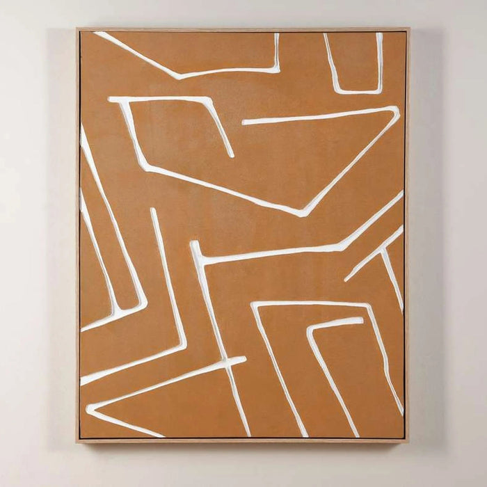 Necrolyte Hand Painted Canvas Wall Art 80X100Cm - Brown Pan Home