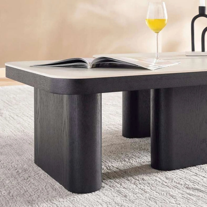 Neil Coffee Table Set Of 2 Ceramic - Beige Black
