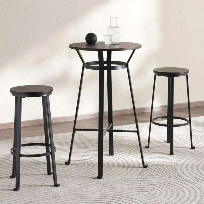 Neklan 2 Seater Bar Table Wood - Dark Brown