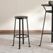 Neklan Bar Stool Wood - Dark Brown Pan Home